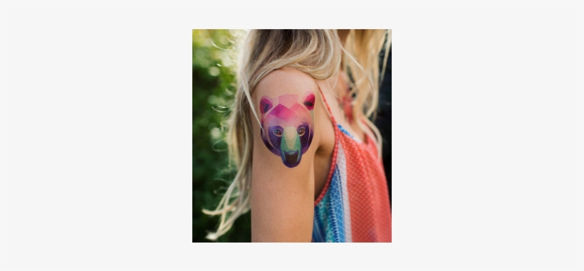 21 Watercolor Animal Tattoos Even Your Parents Would - Polar Bear Tattoo For Girl, transparent png download