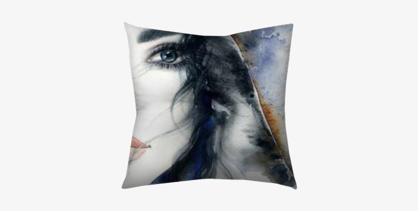 Abstract Woman Face - Toile Visage Peinture, transparent png download
