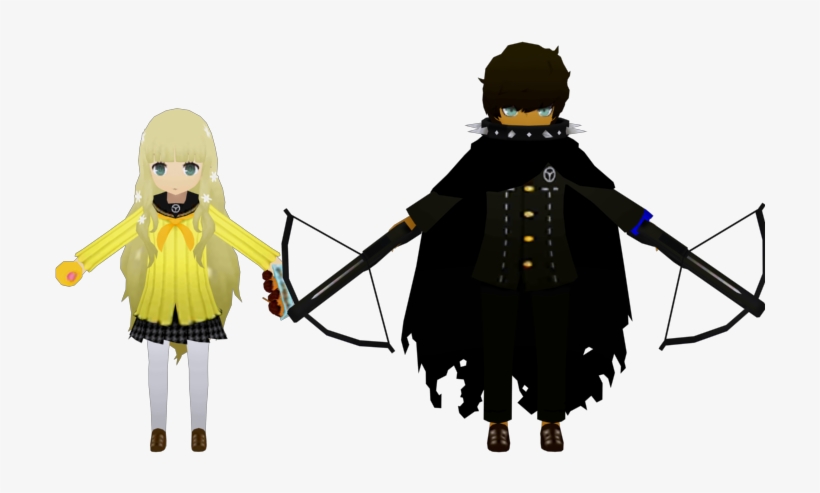 Download Zip Archive - Persona Q Rei X Zen, transparent png download