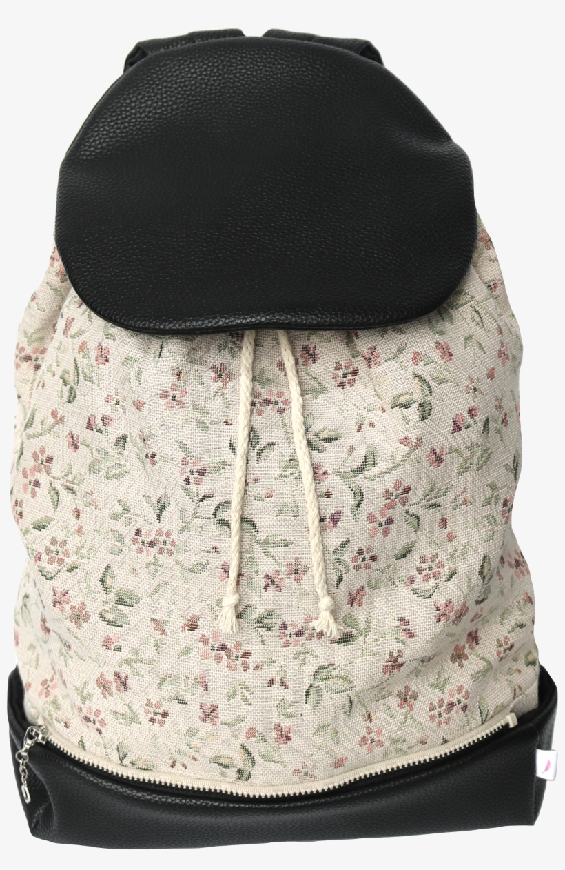 Coachella Backpack Black Base And Flowers Pocket - Bag, transparent png download