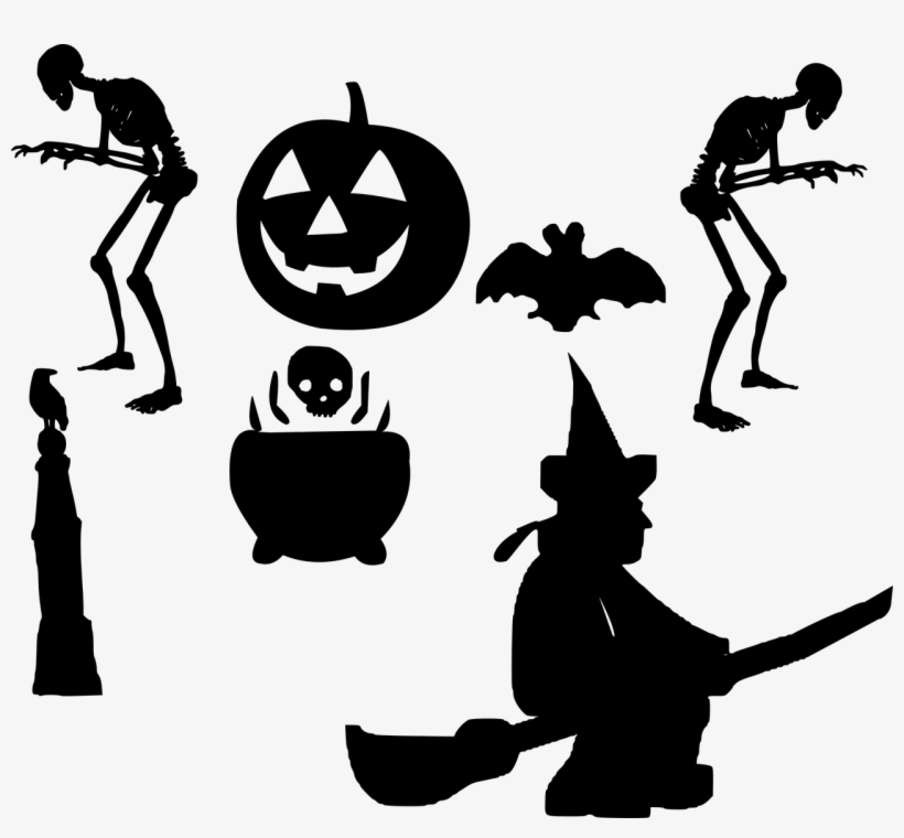 Halloween Silhouette Horror Free Graphics Illustrations - Надпись Хэллоуин, transparent png download