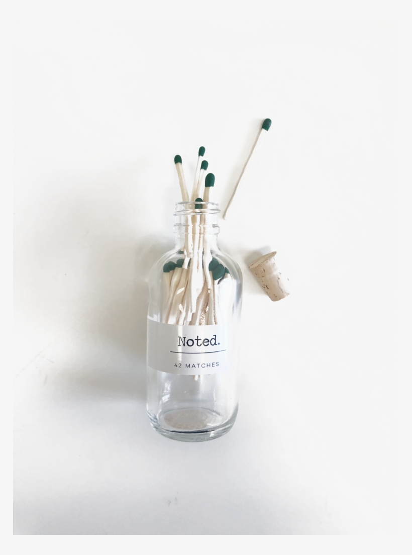 Hunter Green Matches - Glass Bottle, transparent png download