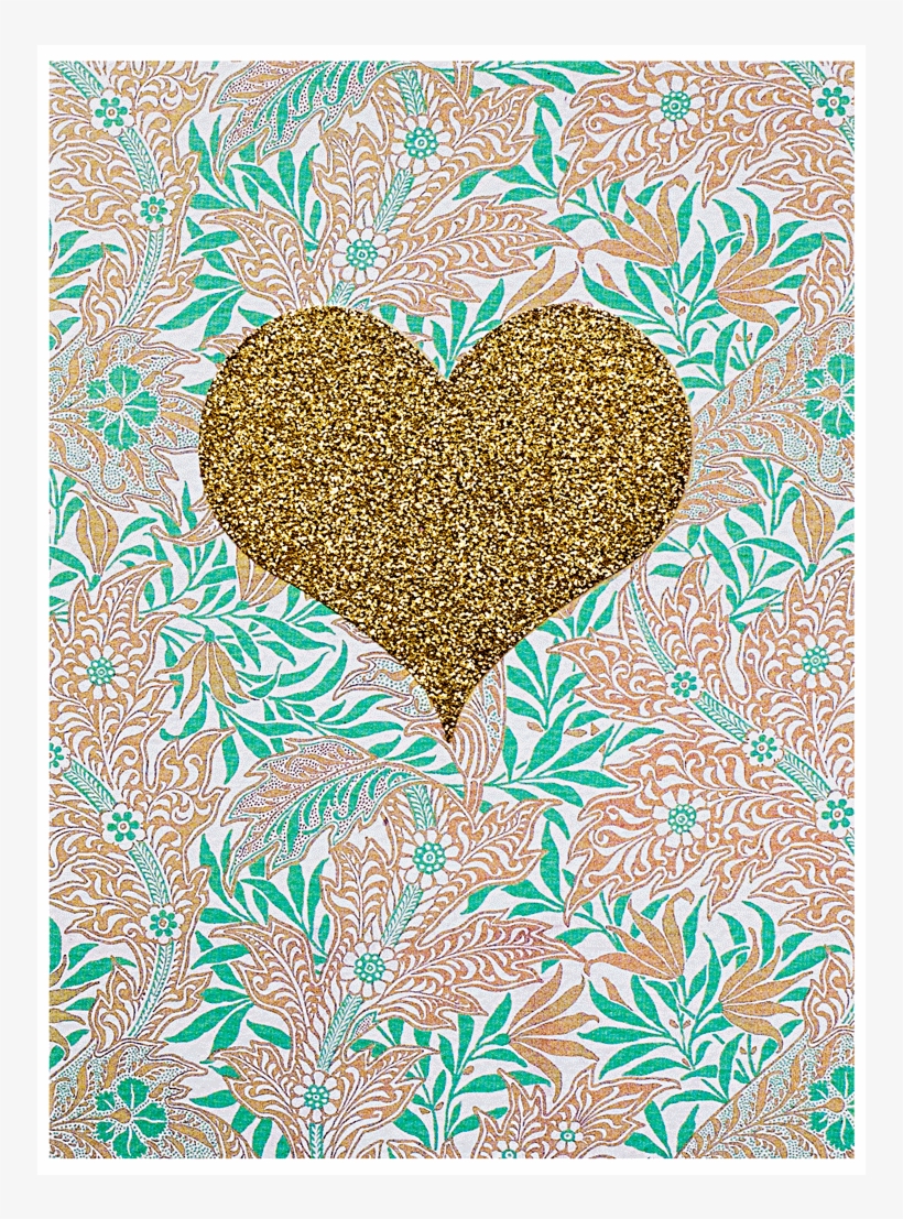 Mint Golden Heart - Heart, transparent png download