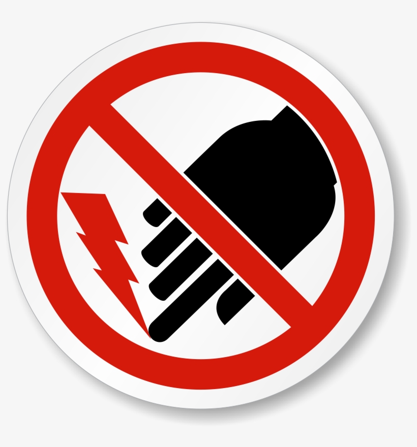 Iso Don't Touch Electric Hazard Prohibition Symbol - Don T Touch Electrical Wires, transparent png download