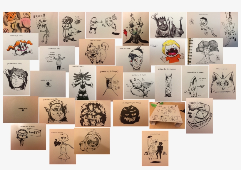 Inktober 2016 Collage - Motif, transparent png download