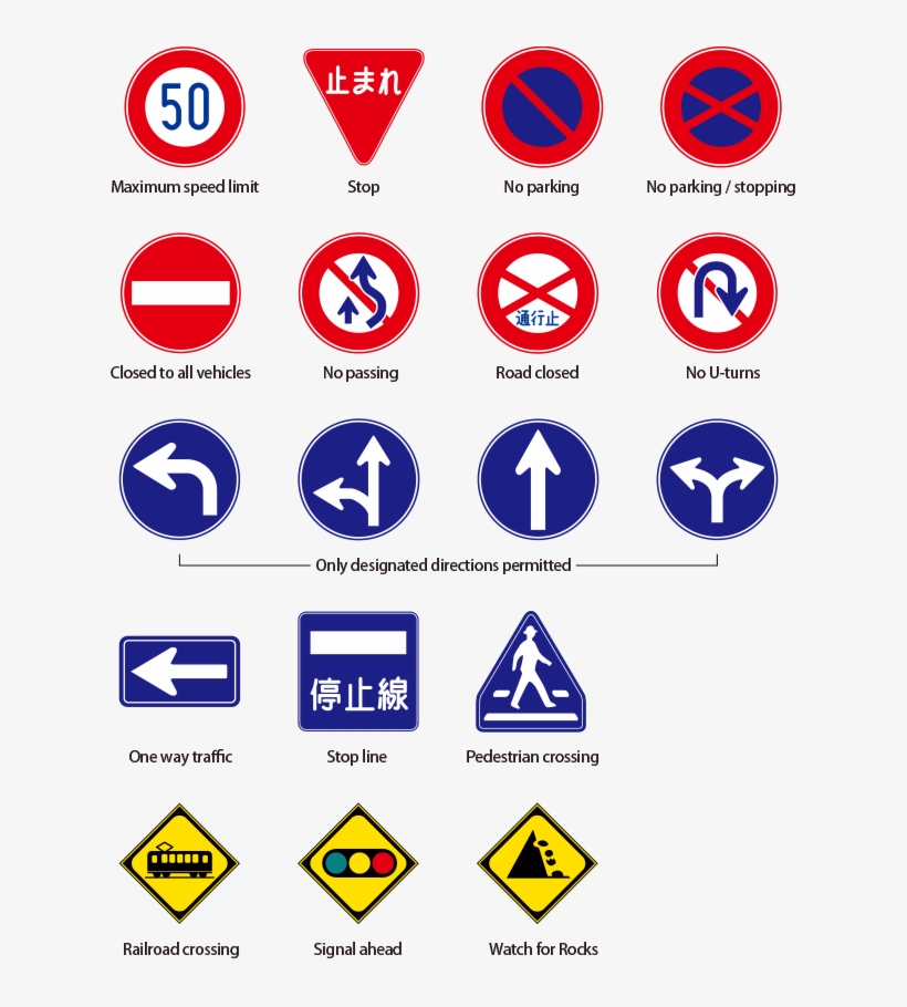 Road Signs - 日本 沖繩 交通 標誌, transparent png download