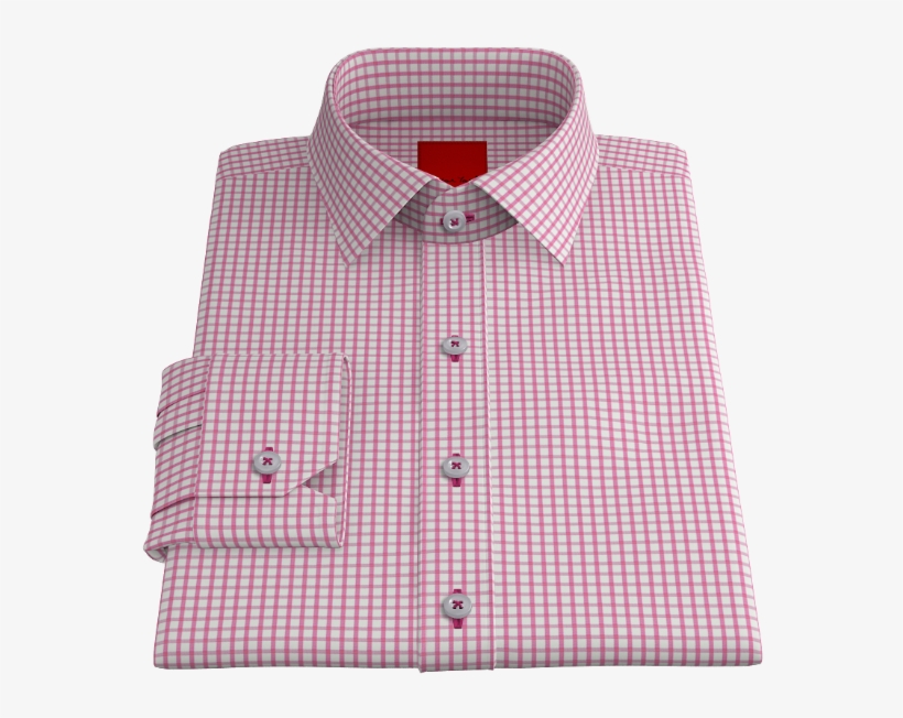 Pink Checked Twill S$200 - Button, transparent png download