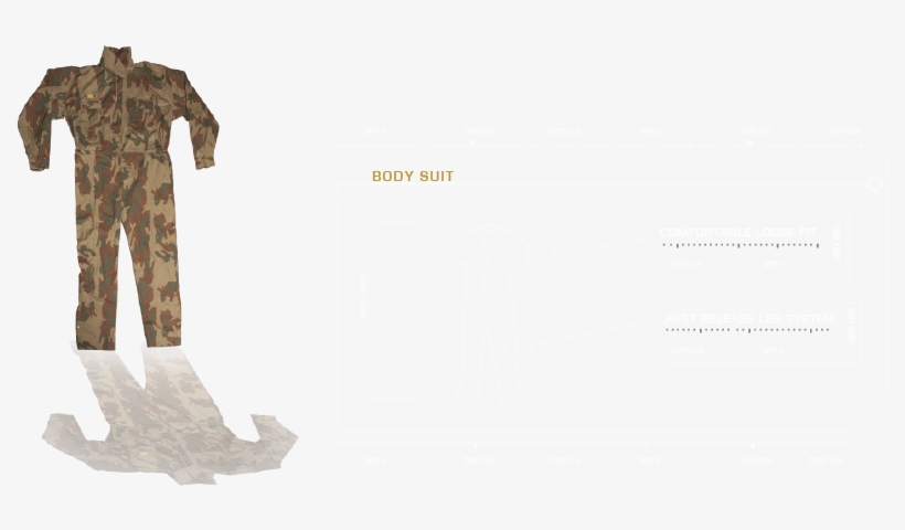 Bodysuit Illustration - Military Uniform, transparent png download