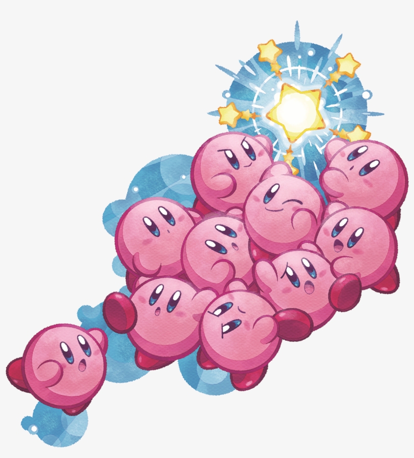 Kirby Clipart Png Transparent - Kirby Mass Attack Official Art, transparent png download