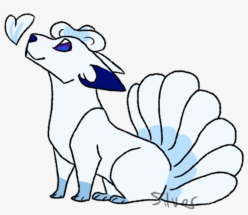 Silverwill Alolan Vulpux To End The Night - Cartoon, transparent png download