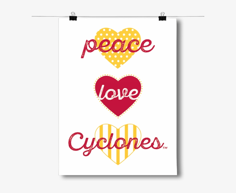 Peace, Love, Cyclones - Heart, transparent png download