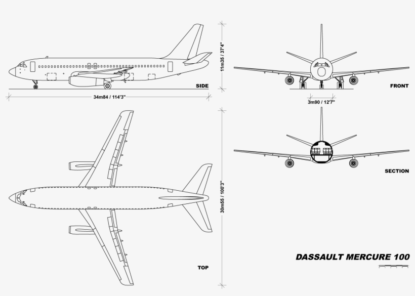 File - Mercurev1 - 0 - Boeing 737, transparent png download
