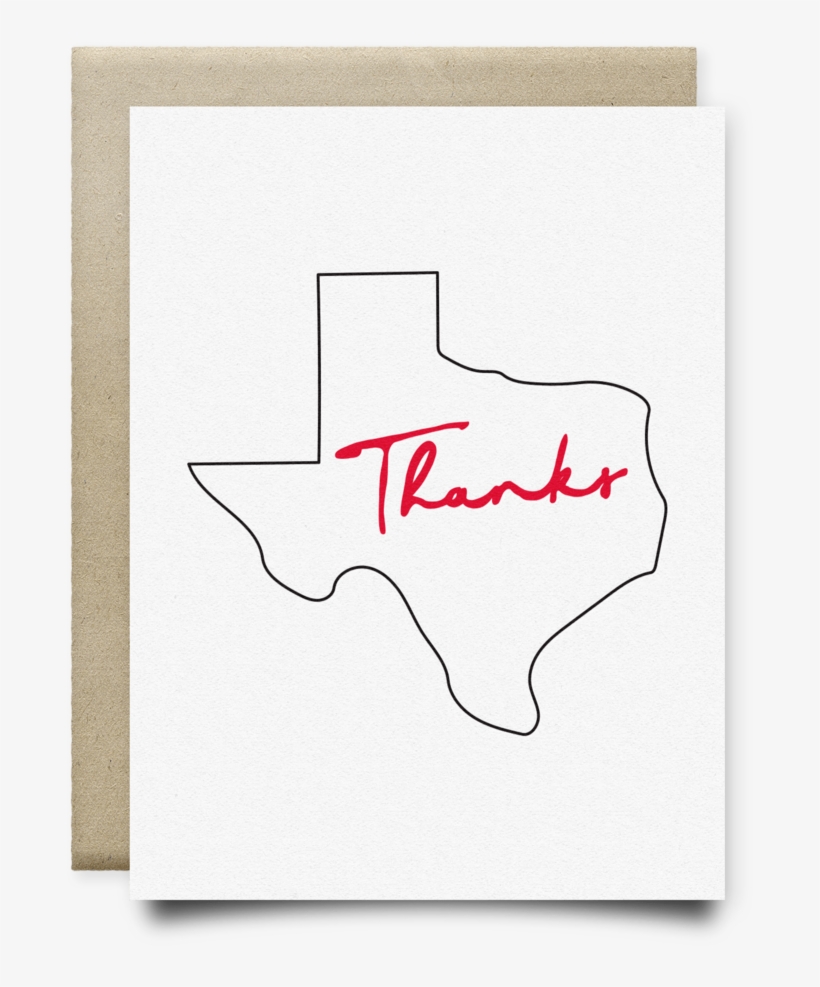 Texas Tech Texas Thank You Card - Drawing, transparent png download