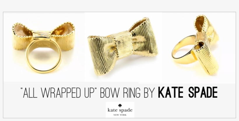 Kate Spade All Wrapped Up Bow Ring Giveaway - Pre-engagement Ring, transparent png download