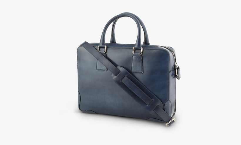 Italian Leather Briefcase With Shoulder Strap-avio, transparent png download