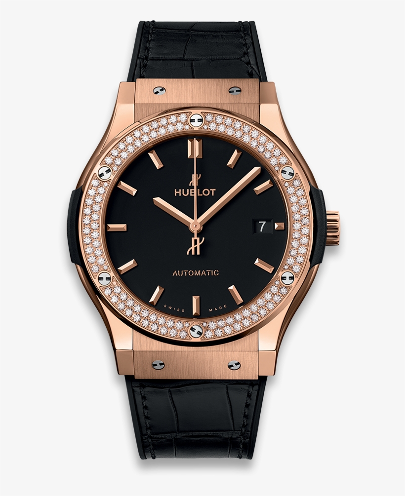 Classic Fusion King Gold Diamonds - Hublot Classic Fusion Titanium King Gold, transparent png download