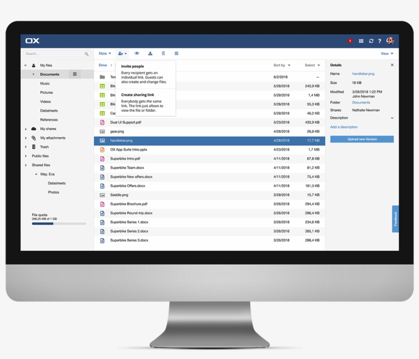 Ox Drive New Features With V7 - Open Xchange Mailer, transparent png download