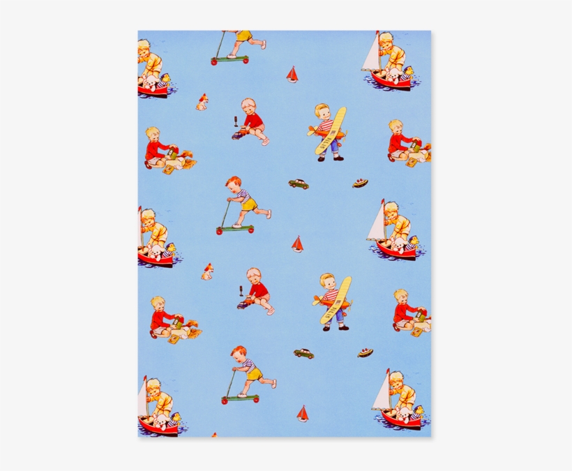 Sky Blue Wrapping Papper - Cartoon, transparent png download