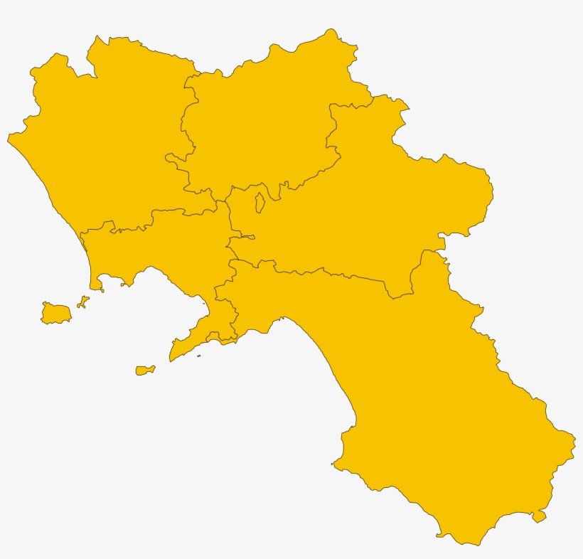 Map Of Region Of Campania, Italy - Campania Png, transparent png download