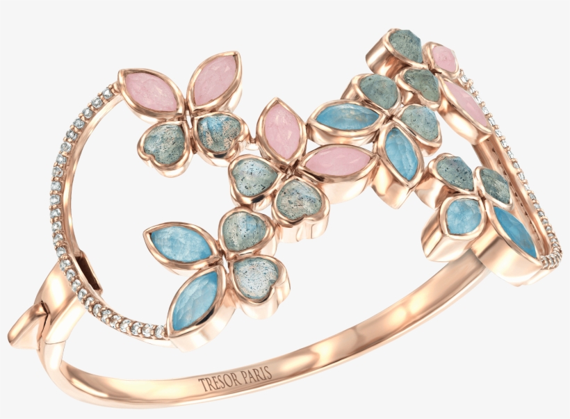 Natural Gemstone Butterfly Bangle, transparent png download