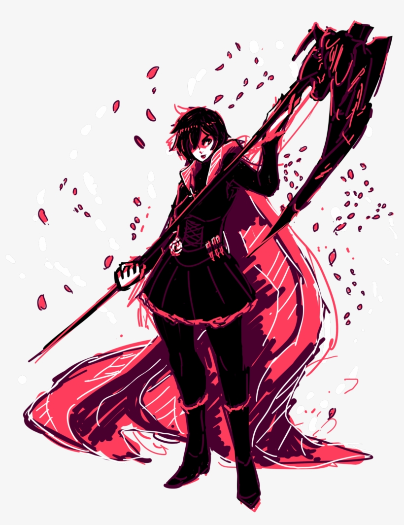 Rwby - Ruby Rose - Illustration, transparent png download