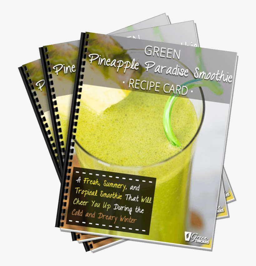 Green Pineapple Paradise Smoothie Recipe Card - Flyer, transparent png download