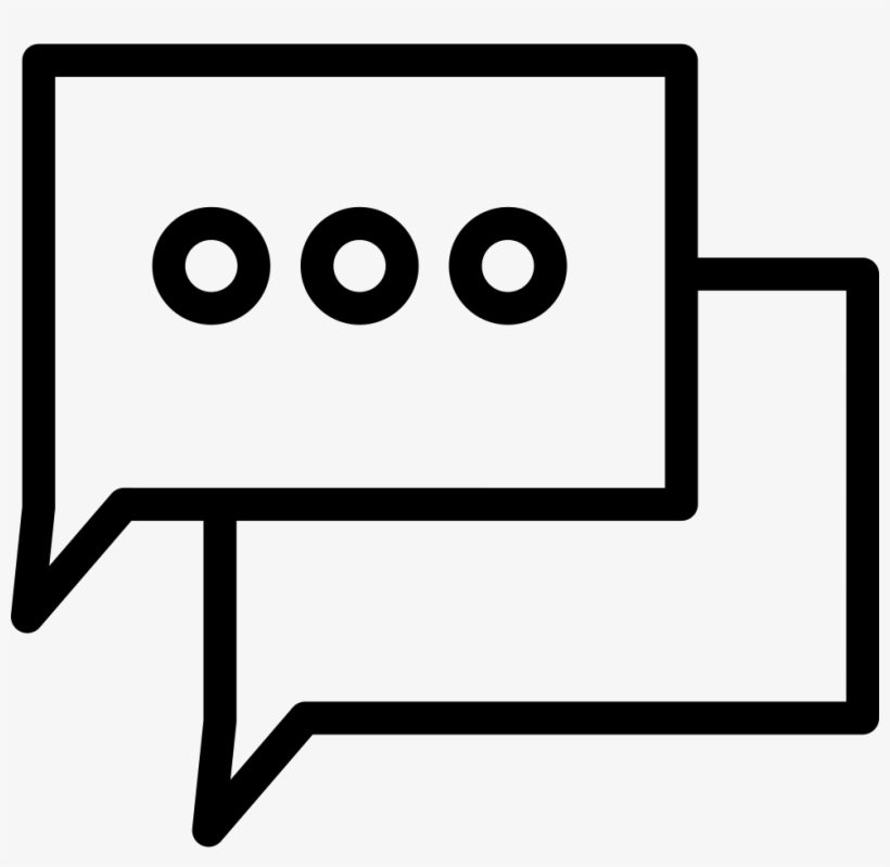 Chat Speech Bubbles Outline Comments - Circle, transparent png download