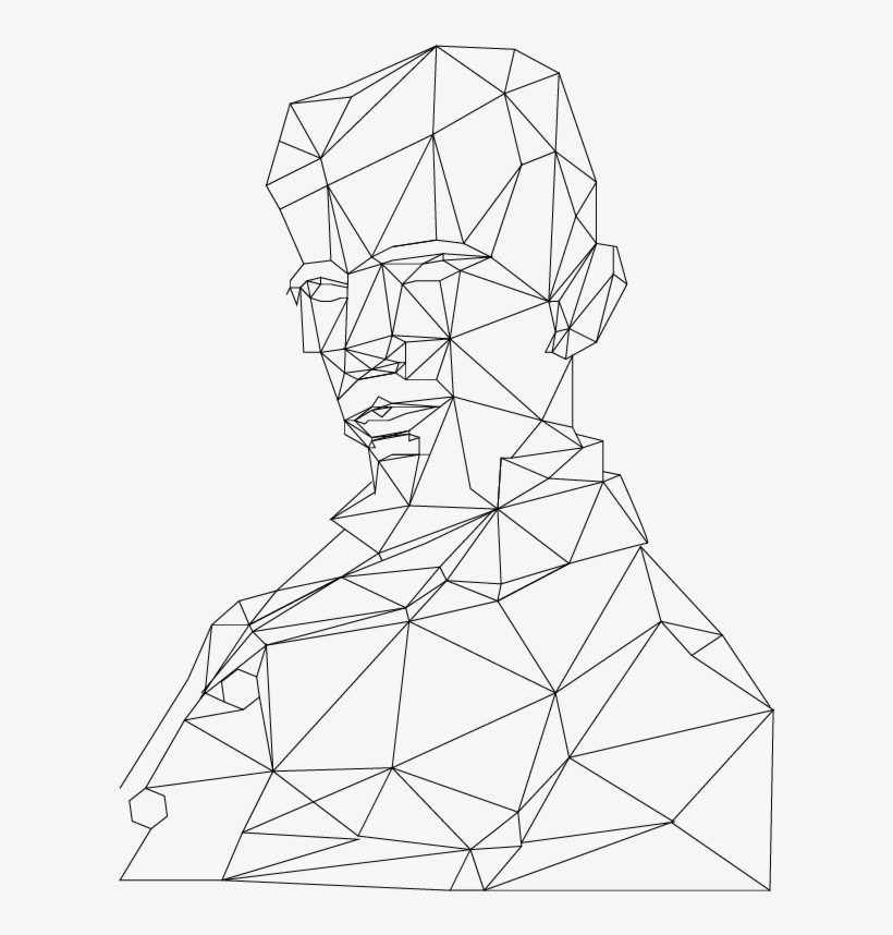 Low-poly Nikola Tesla - Nikola Tesla Low Poly, transparent png download