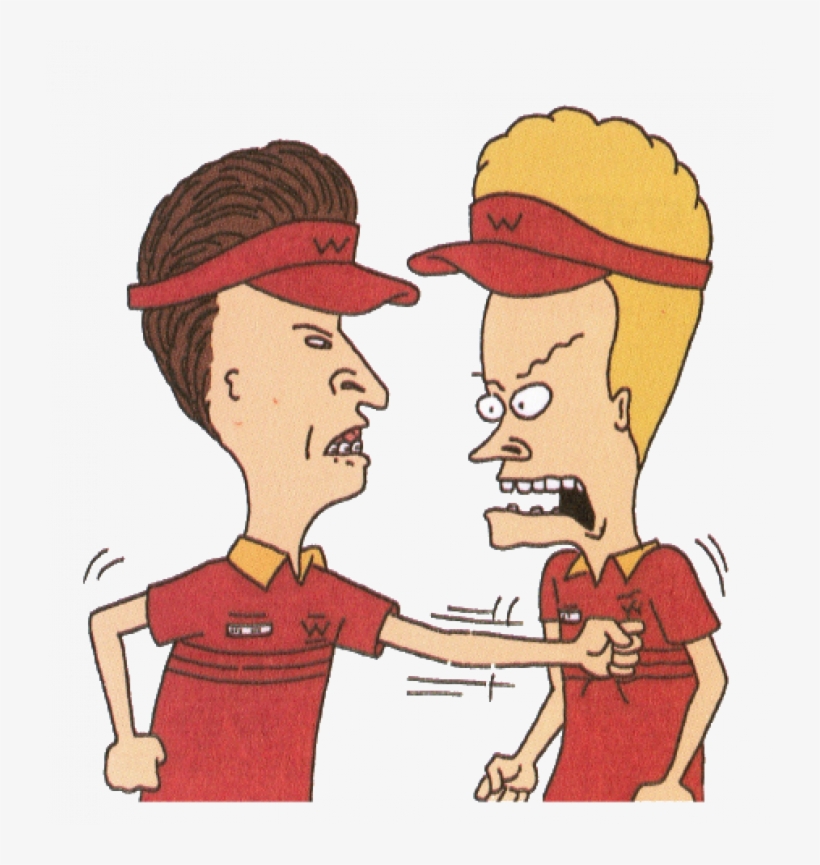 Beavis And Butthead - Beavis Butthead Fighting, transparent png download