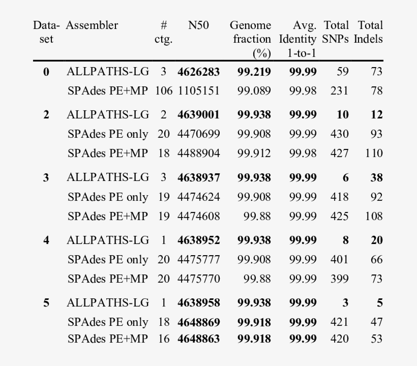 Comparing Allpaths-lg And Spades Results - Document, transparent png download