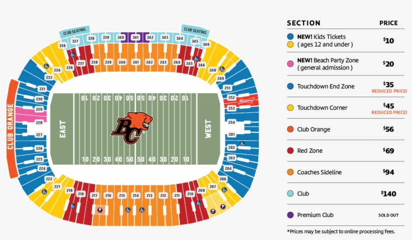 For More Information, Fill Out Form Below - Bc Lions Seating Chart, transparent png download
