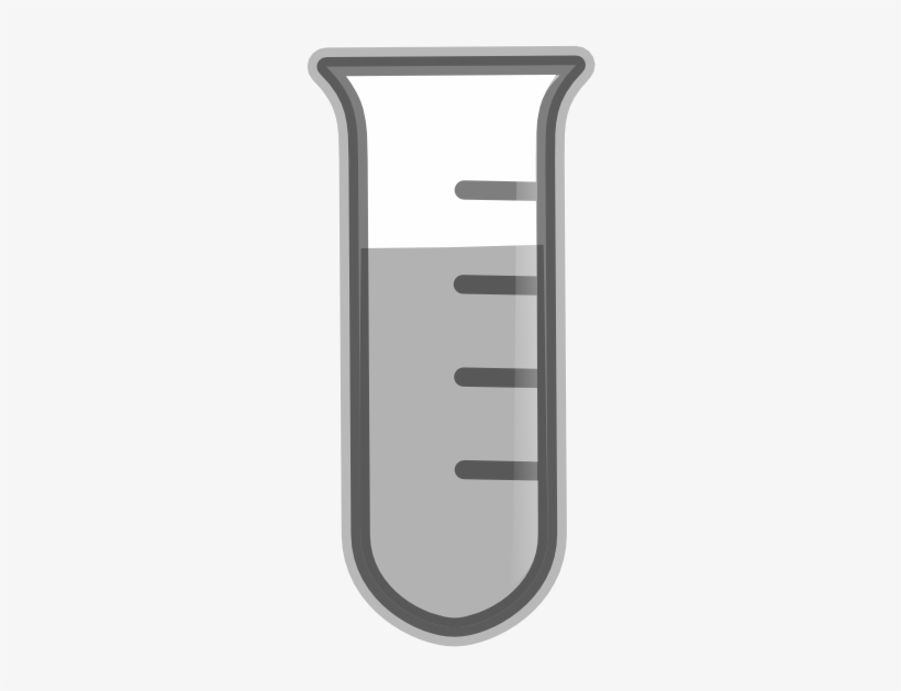 Lab Icon Test Tube 2 Black White Line Art Coloring - Tube Black And White, transparent png download