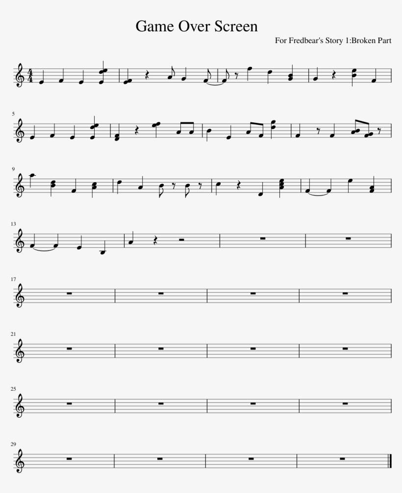 Game Over Screen For Fredbear's Story - Feliz Navidad Trumpet, transparent png download