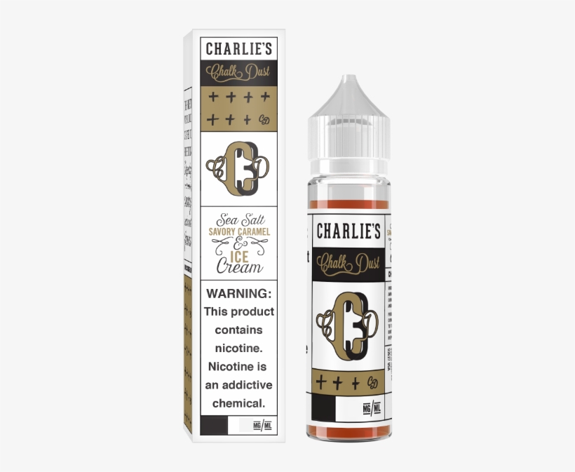 Charlies Chalk Dust Sea Salt Caramel Ice Cream E-liquid - Charlie's Chalk Dust C3, transparent png download