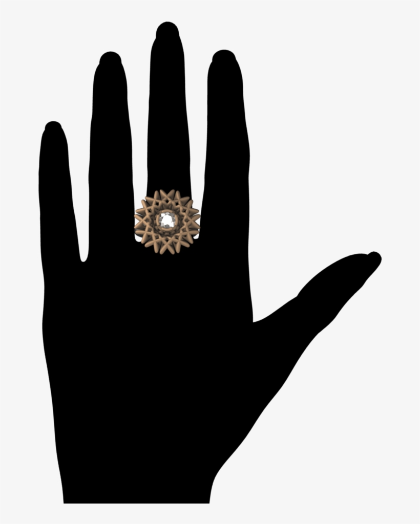 Toffee Med Anise Ring On Hand - Ring, transparent png download