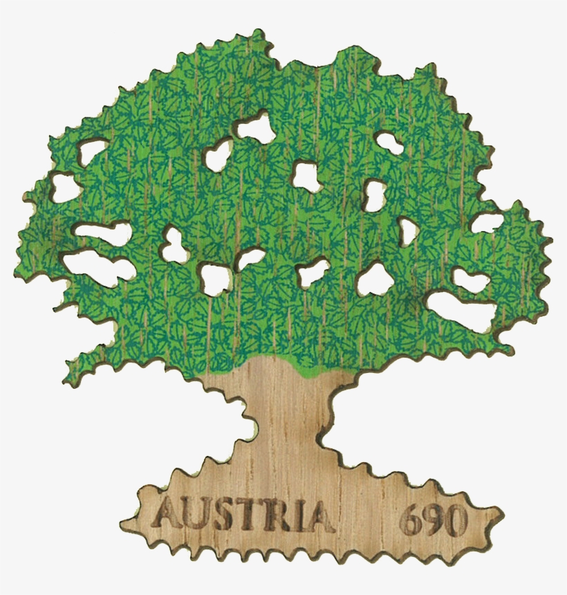 Mint Souvenir Sheet In Oak Tree Shape - Holzbriefmarke Österreich, transparent png download