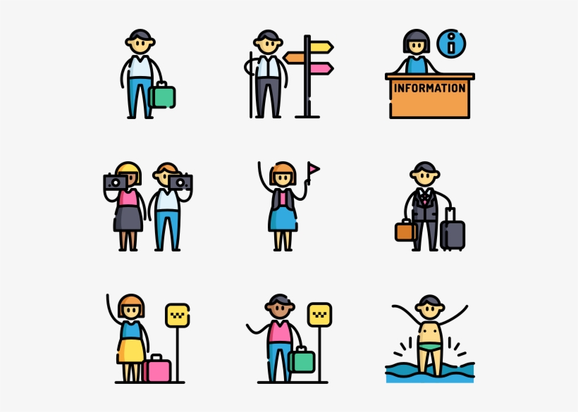 Travel People - Cartoon, transparent png download