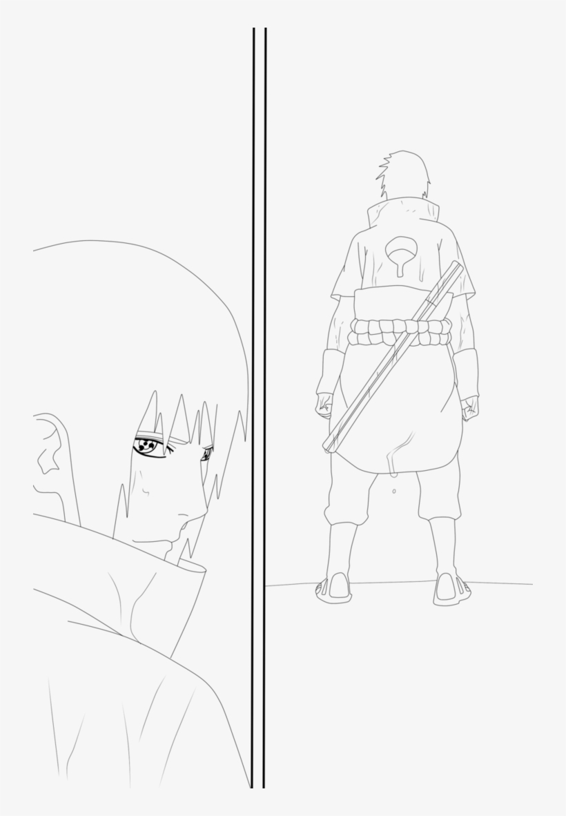 Lineart Sasuke - Line Art, transparent png download