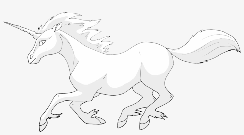 Unicornios Blancos Del Dato - Line Art, transparent png download