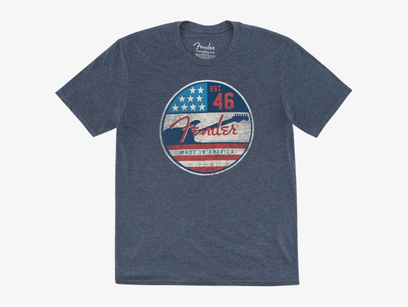 Fender Guitars Stratocaster Made In America T-shirt - Fender Musical Instruments Corporation, transparent png download