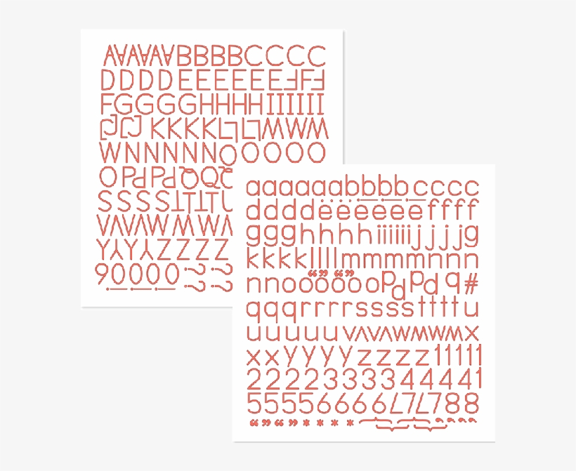 Happy Life Peach Sunrise Alphabet Stickers - Motif, transparent png download