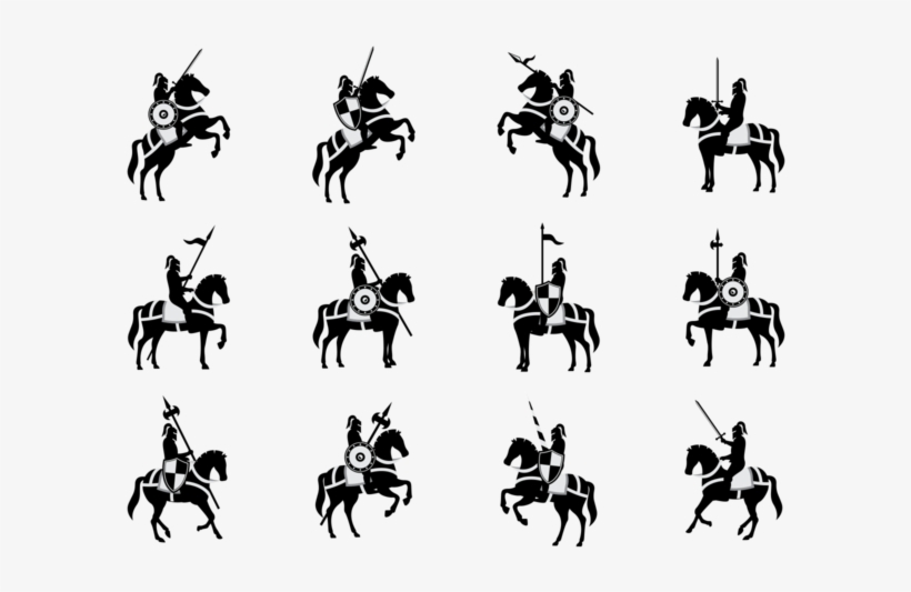Cavalry Silhouettes Vector - Silueta Caballeria, transparent png download