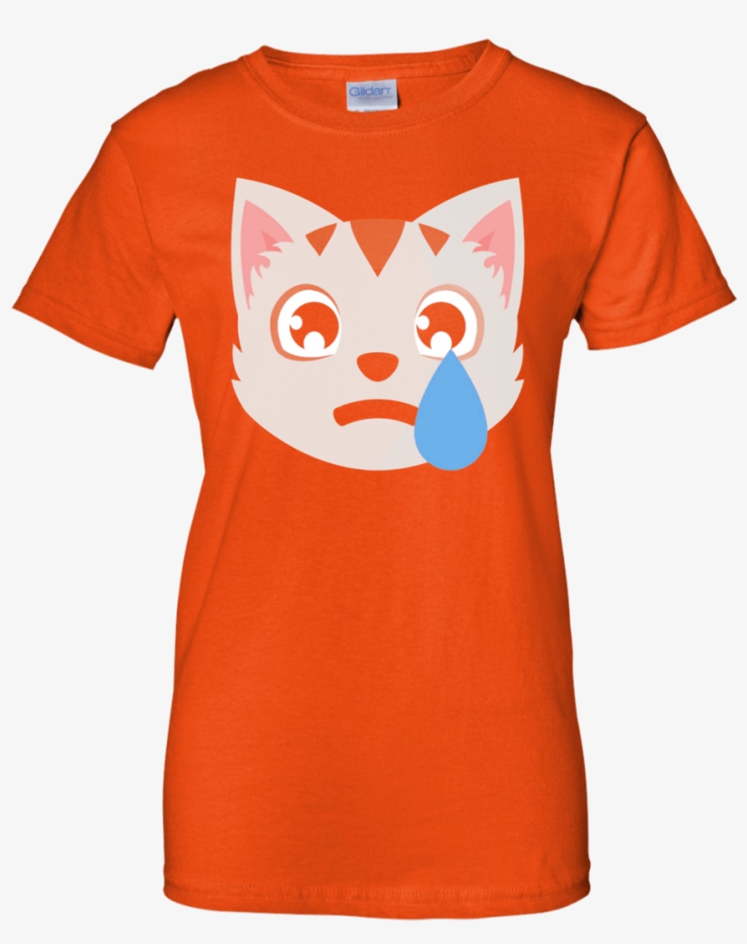 Check Awesome Sad Cat Emoji Emoticon Cute T Shirt - T-shirt, transparent png download