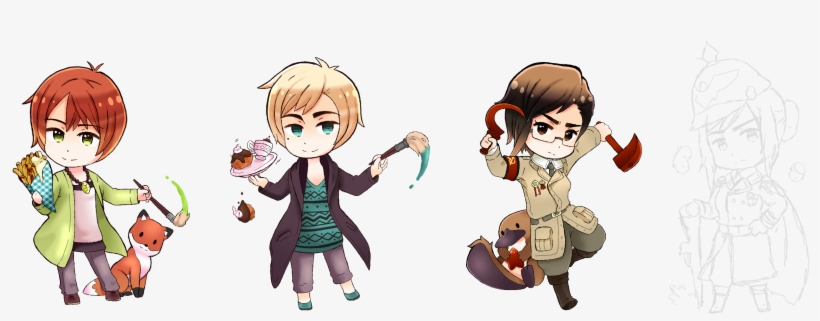 Hetalia Chibi Nationstates - Cartoon, transparent png download