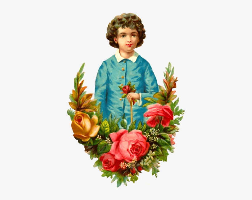 Free Png Download Victorian Boy With Flowers Png Images - Bouquet, transparent png download