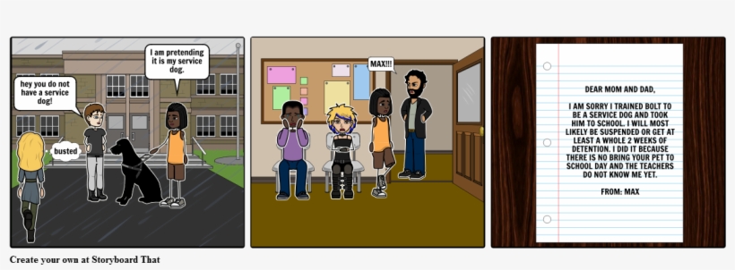 Service Dog Trouble - Cartoon, transparent png download