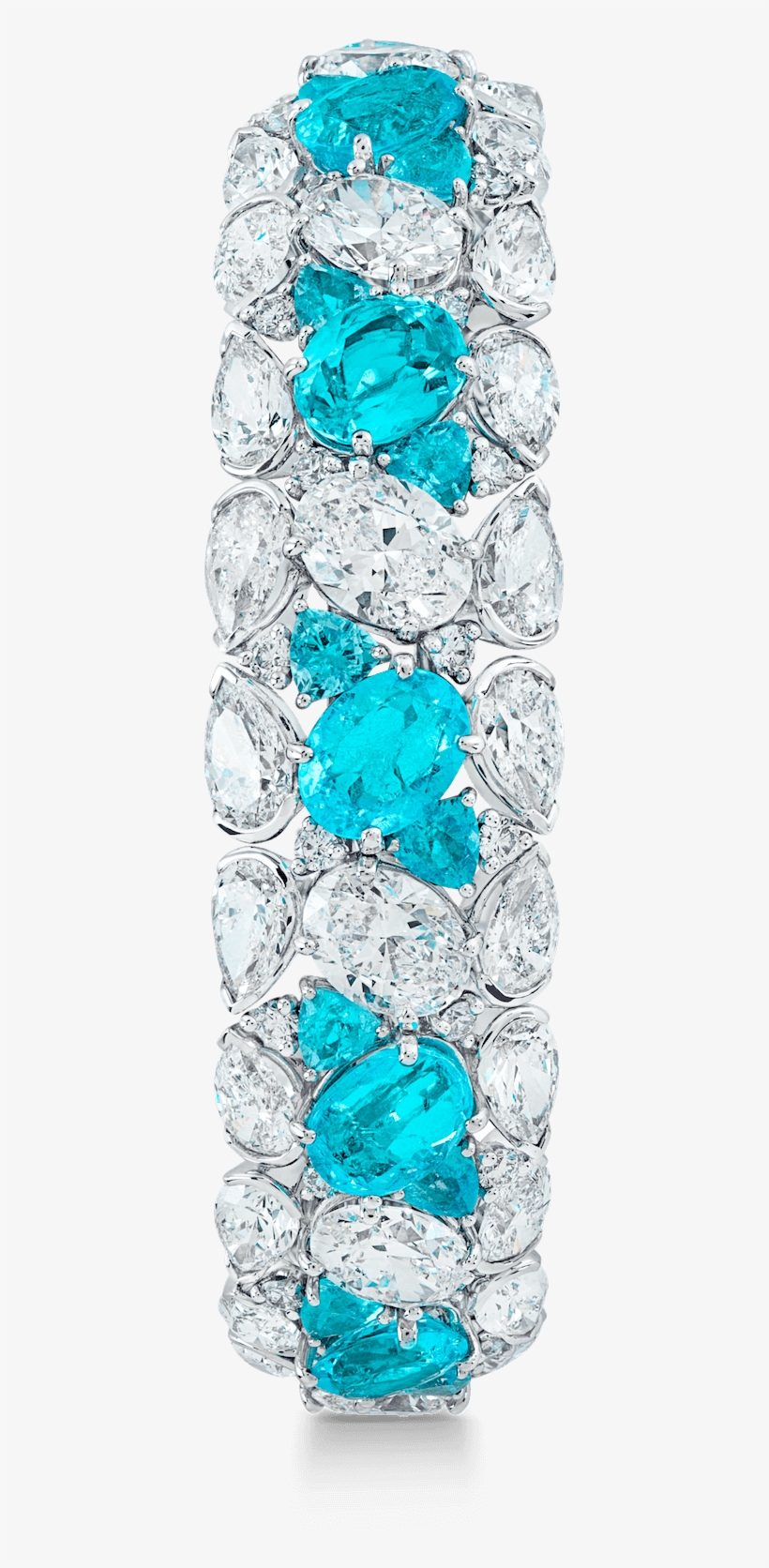 Paraiba Tourmaline Bangle - Diamond, transparent png download