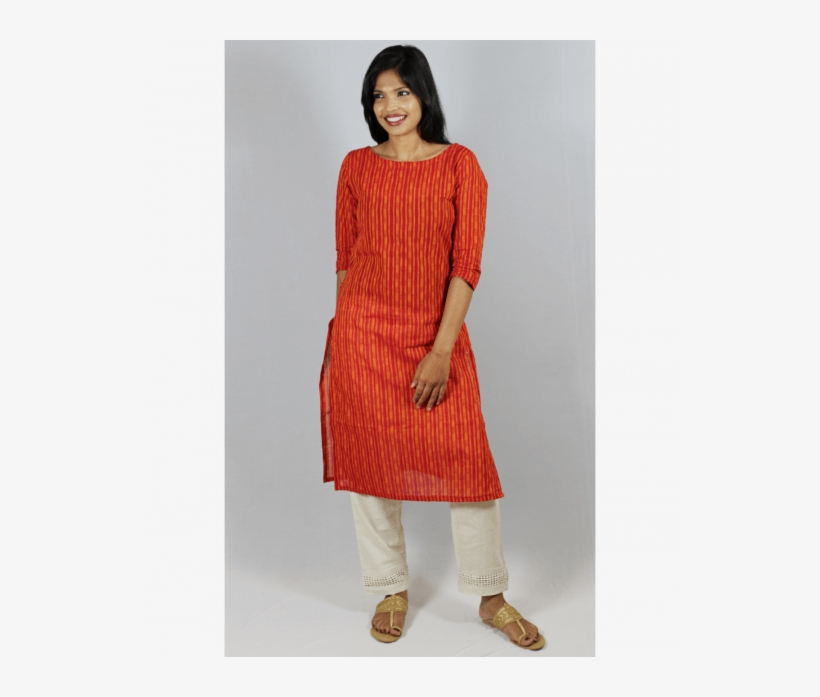 Raych Designer Printed Stylish Orange Dolby Kurta For - Formal Wear, transparent png download
