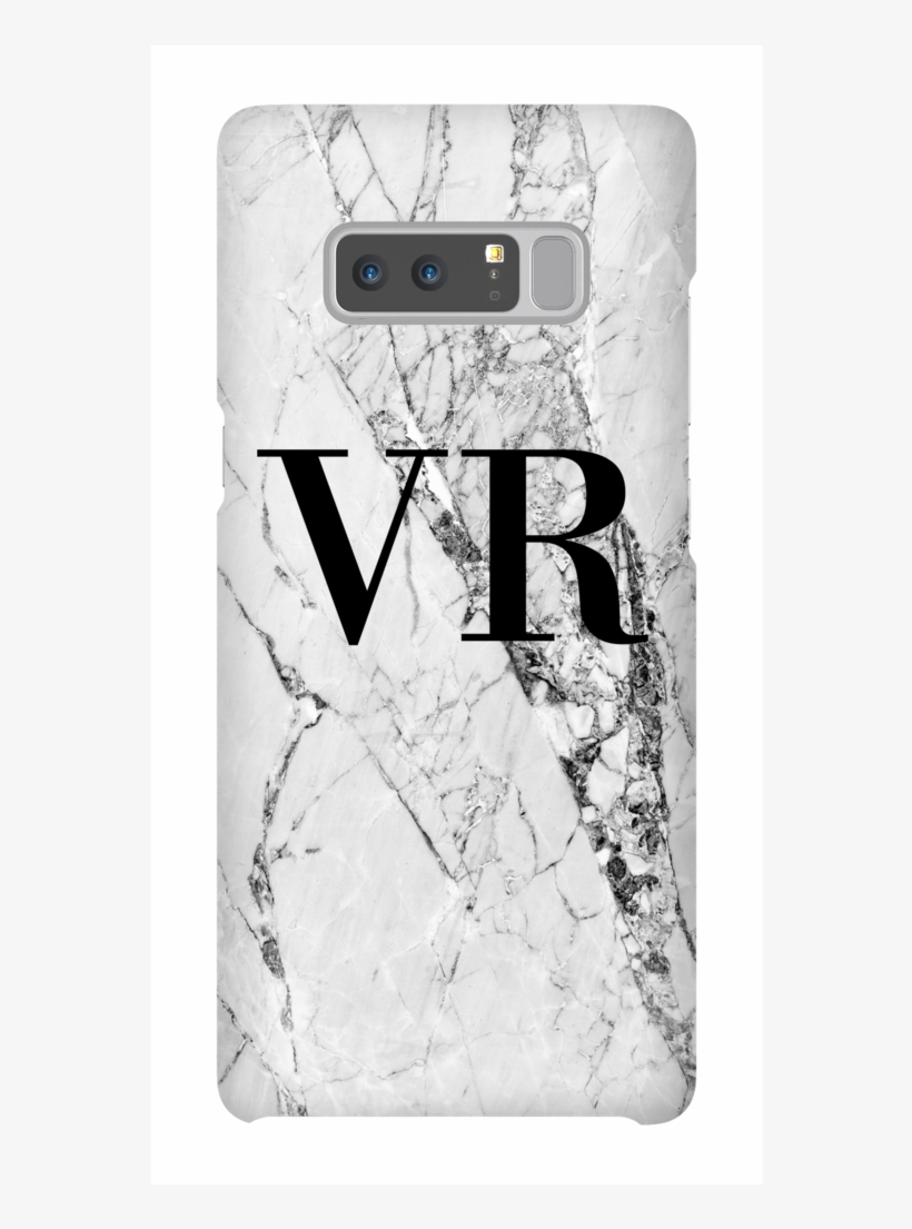 Personalised Cracked White Marble Initials Samsung - Iphone, transparent png download