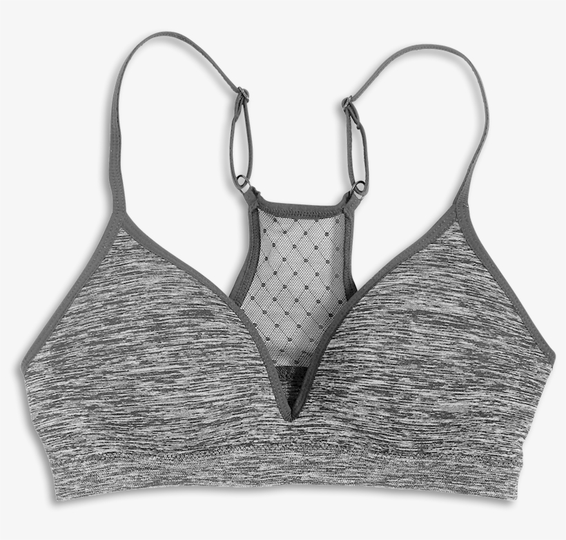 Seamless Soft Bra Grey - Brassiere, transparent png download